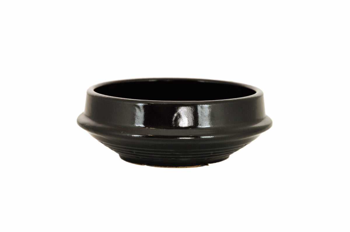 Tackaon Black Ttukbaegi (Korean Clay pot) with Steamer Set