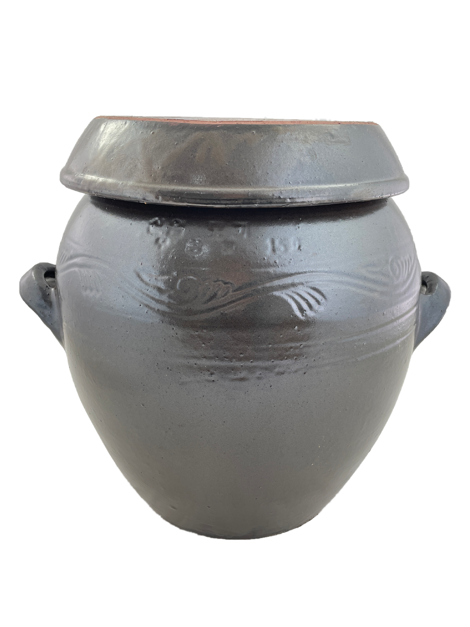 Korean Clay Pottery with Lid, Onggi Hangari 옹기 항아리