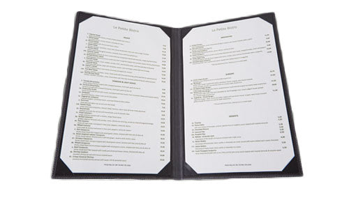 Menu Covers with Corner Pockets (Leather-like), Tabletop - eKitchenary