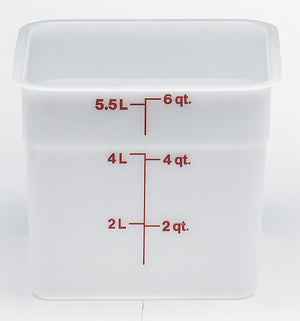 Cambro Square Poly White Container, Food Container - eKitchenary