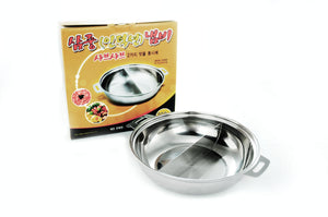 Stainless Steel Divided Shabu Pot, Stainless Steel - eKitchenary
