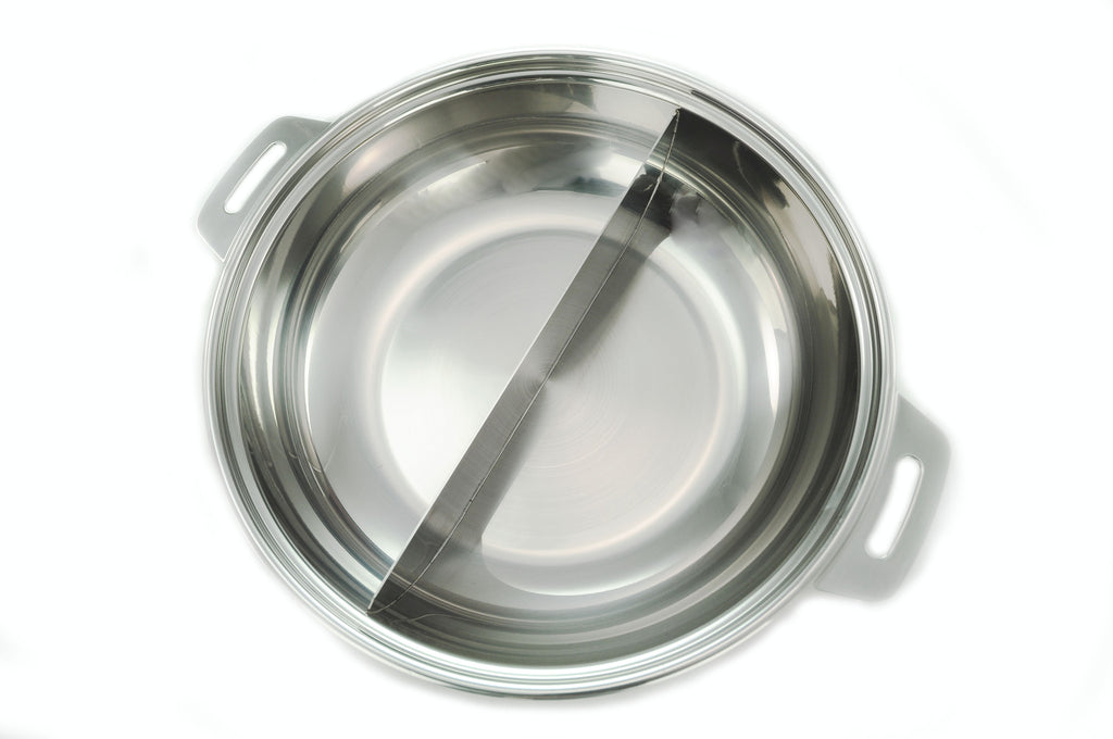 Stainless Steel Divided Shabu Pot, Stainless Steel - eKitchenary