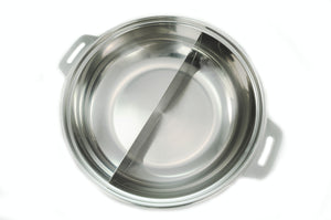 Stainless Steel Divided Shabu Pot, Stainless Steel - eKitchenary
