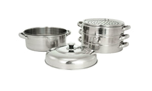 Stainless Steel Custom-Tier Steamer, 스댄 찜기, Cookware - eKitchenary