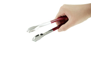 Stainless Steel Tongs with Coated Red Handle (코팅 얼음 집게), Kitchen Tools - eKitchenary