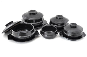 Melamine Black Bases for Korean Stone & Clay Pots (Case-25pcs), Melamine - eKitchenary