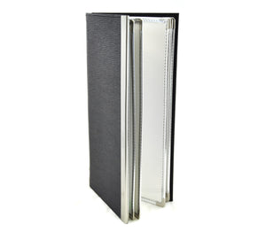 Menu Book with Leather Texture, Black, Tabletop - eKitchenary