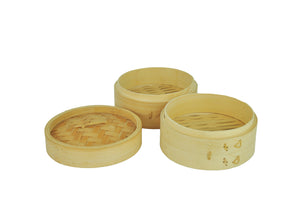 Stackable Bamboo Steamer Set (대나무 찜기), Cookware - eKitchenary