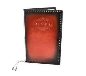 Menu Book with Leather Texture, Antique, Tabletop - eKitchenary