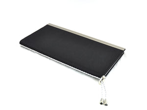 Menu Book with Leather Texture, Black, Tabletop - eKitchenary