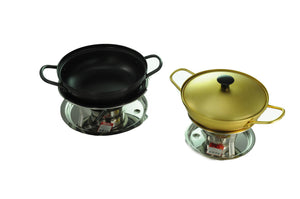 Nickel Plated Yellow Aluminum Korean Pot with Lid 양은 냄비, Aluminum - eKitchenary