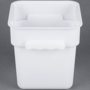 Thunder Group Polypropylene Sqaure Food Storage, White, Polycarbonate - eKitchenary