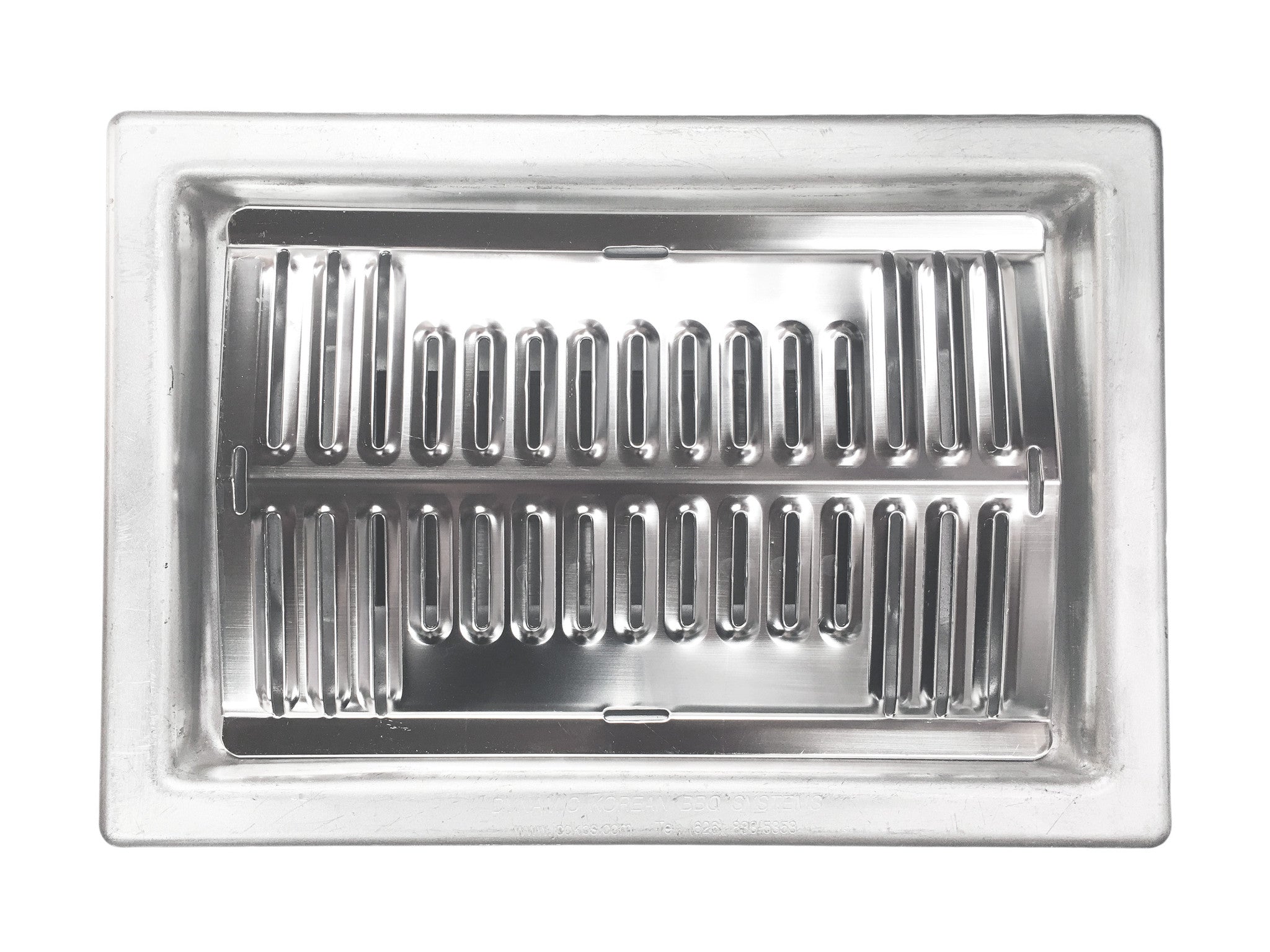 Stainless Steel Korean Bbq Rectangle Grill Plate, Stainless Steel - eKitchenary