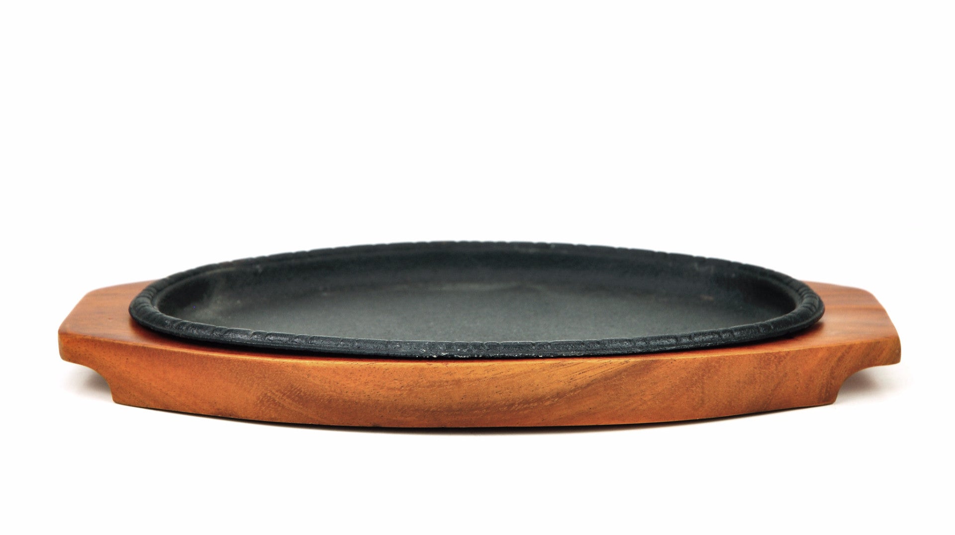 Korean Cast Iron Barbecue Sizzling Plate, Oval 타원 무쇠 판, Cast Iron - eKitchenary