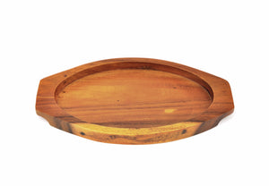 Korean Cast Iron Barbecue Sizzling Plate, Oval 타원 무쇠 판, Cast Iron - eKitchenary