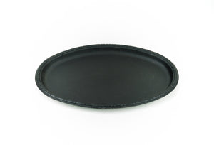 Korean Cast Iron Barbecue Sizzling Plate, Oval 타원 무쇠 판, Cast Iron - eKitchenary