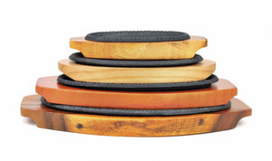 Korean Cast Iron Barbecue Sizzling Plate, Oval 타원 무쇠 판, Cast Iron - eKitchenary