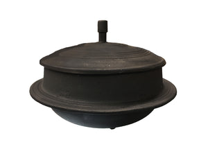 Korean Cast Iron Traditional Cooking Pot with Lid, Gamasot 가마솥, Cast Iron - eKitchenary
