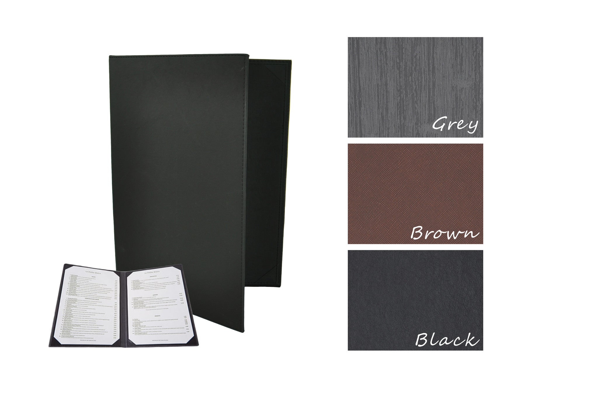 Menu Covers with Corner Pockets (Leather-like), Tabletop - eKitchenary