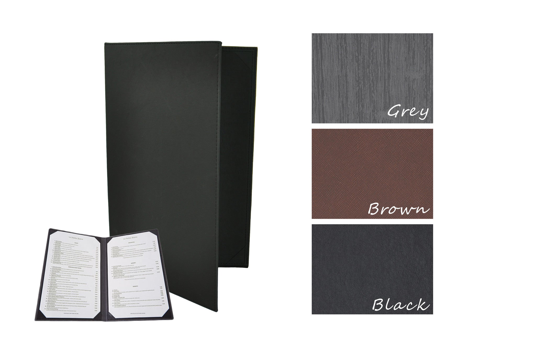 Menu Covers with Corner Pockets (Leather-like), Tabletop - eKitchenary