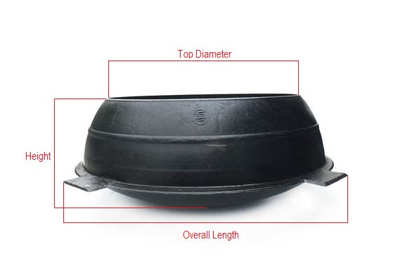 Korean Cast Iron Traditional Cooking Pot with Lid, Gamasot 가마솥, Cast Iron - eKitchenary