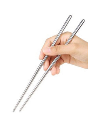 Stainless Steel Hollow Chopsticks, Stainless Steel - eKitchenary