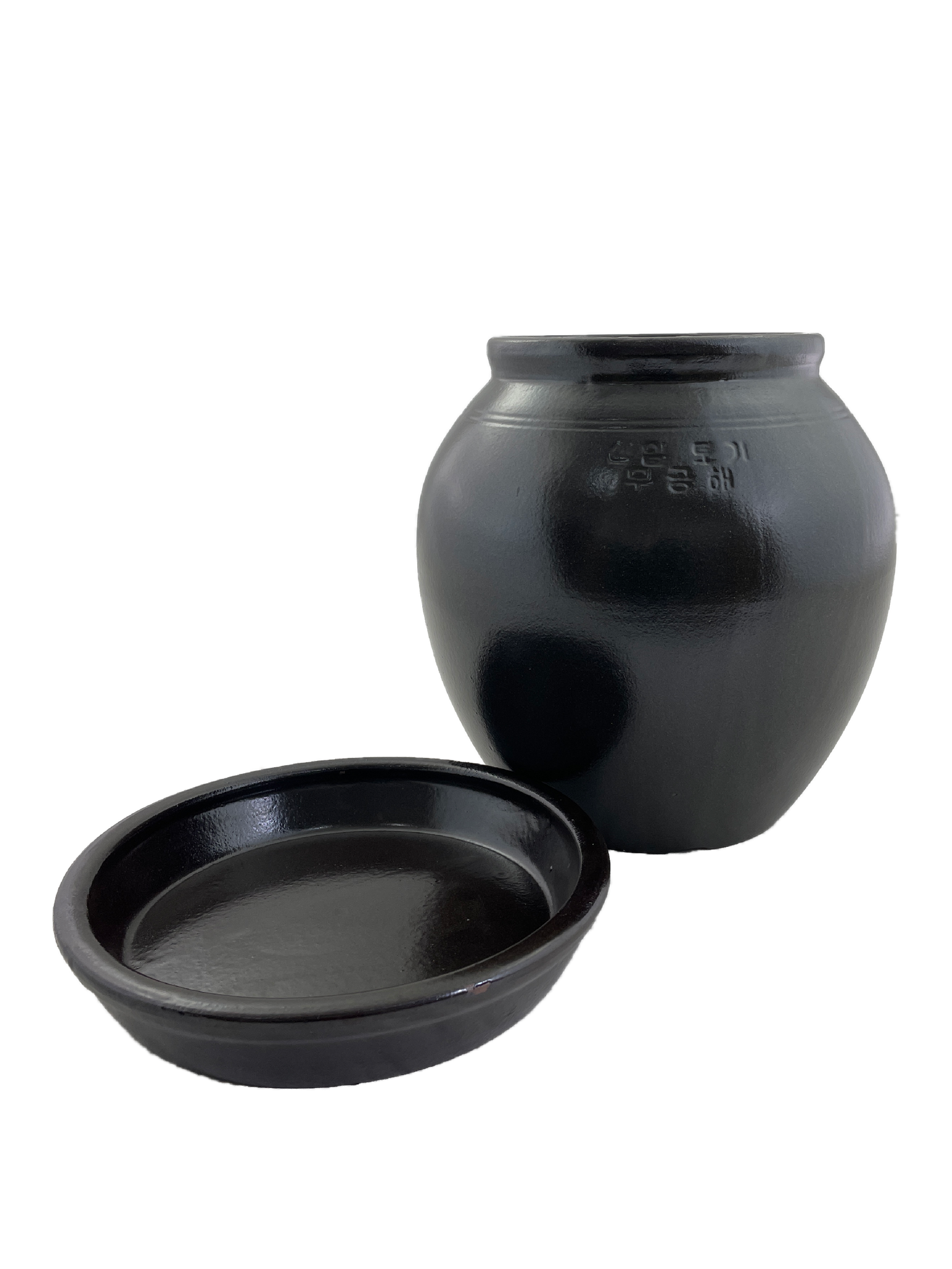 Korean Clay Pottery with Lid, Onggi Hangari 옹기 항아리