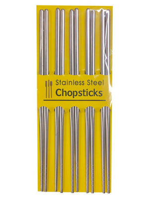 Stainless Steel Hollow Chopsticks, Stainless Steel - eKitchenary