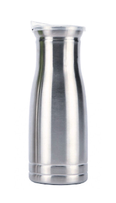 Stainless Steel Water Bottle with Plastic Lid, Tabletop - eKitchenary