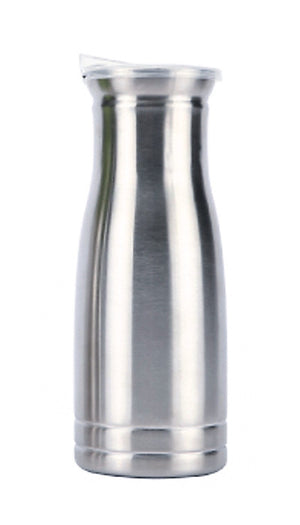 Stainless Steel Water Bottle with Plastic Lid, Tabletop - eKitchenary